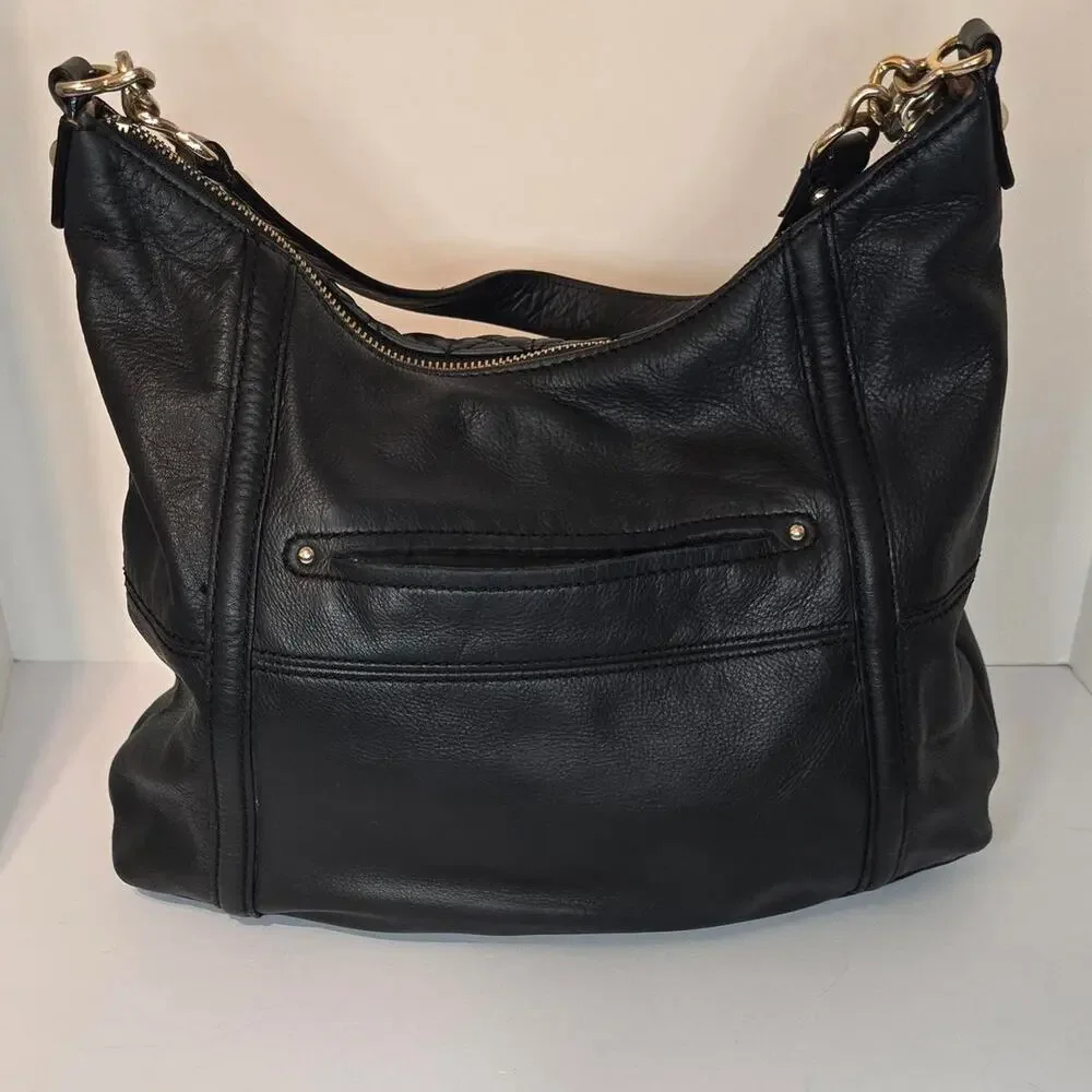 B makowsky black leather quilted